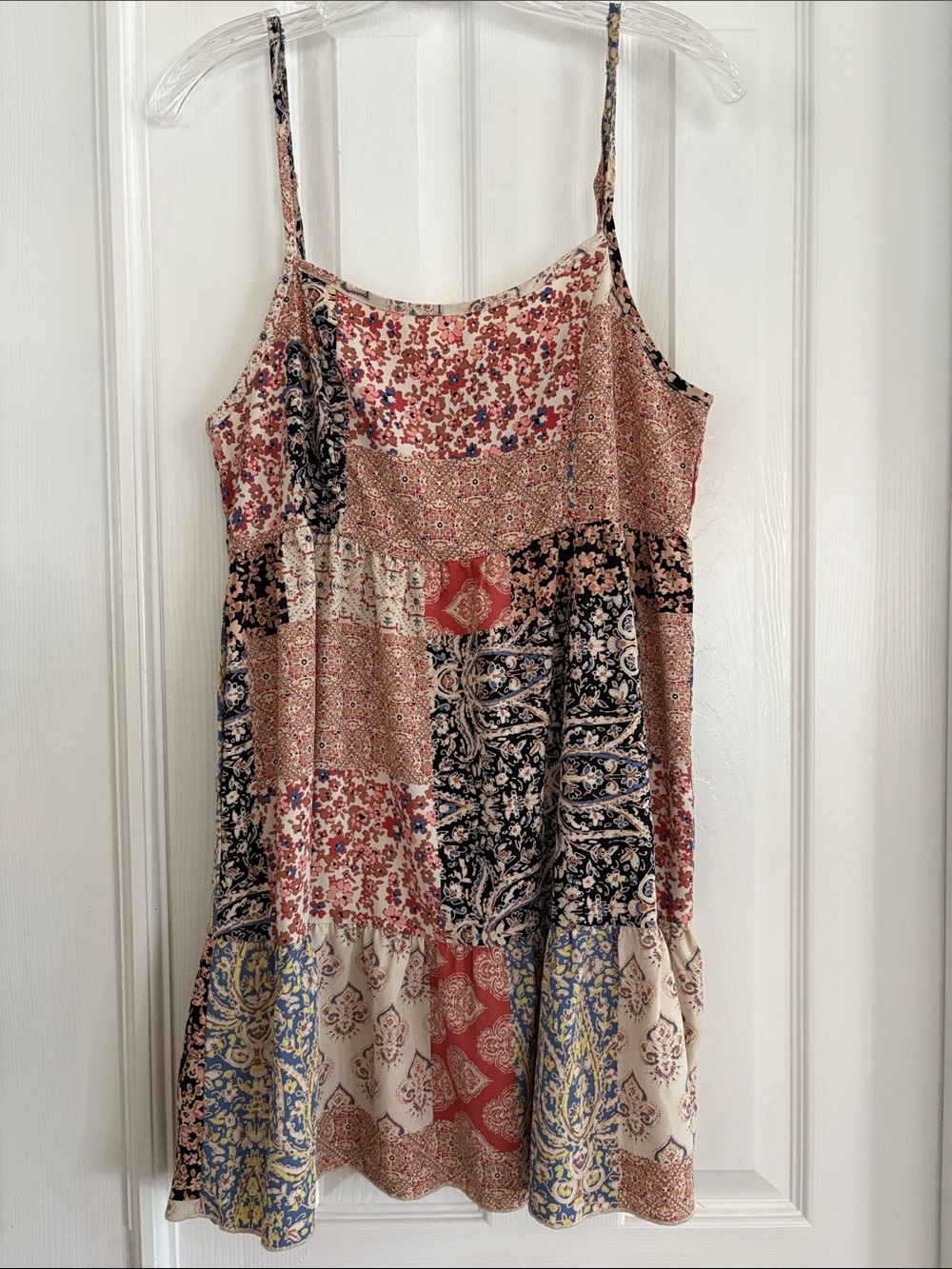 Altar’d State patchwork Boho mini sundress Made in USA Women’s Medium